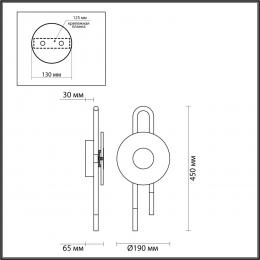 Odeon light exclusive 5407/6WL MODERN ODL_EX24 27 черный/золотой/металл/стекло Бра LED 6W 3000K 688Лм MAGNET  - 2 купить